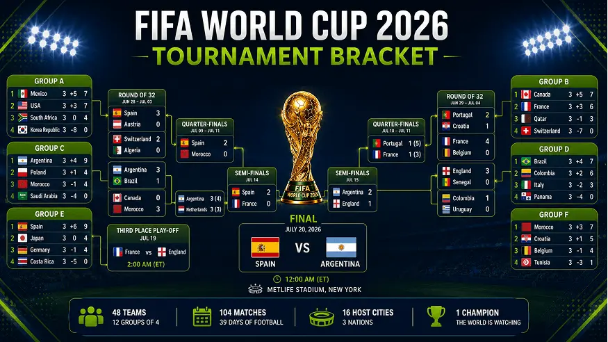 FIFA World Cup 2026 Fixtures on Sportzfy